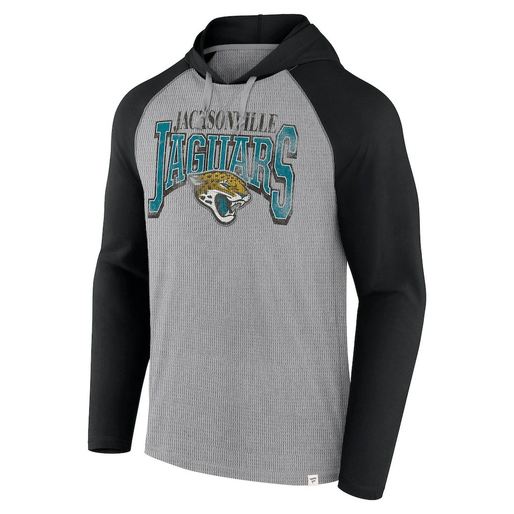 Jacksonville Jaguars Under Center Long Sleeve Hoodie T-Shirt Gray/Black