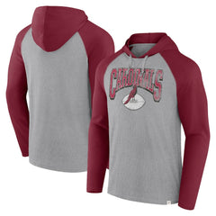Arizona Cardinals Under Center Long Sleeve Hoodie T-Shirt Gray/Cardinal