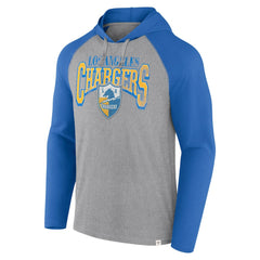 Los Angeles Chargers Under Center Long Sleeve Hoodie T-Shirt Gray/Powder Blue