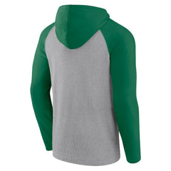 New York Jets Under Center Long Sleeve Hoodie T-Shirt Gray/Kelly Green