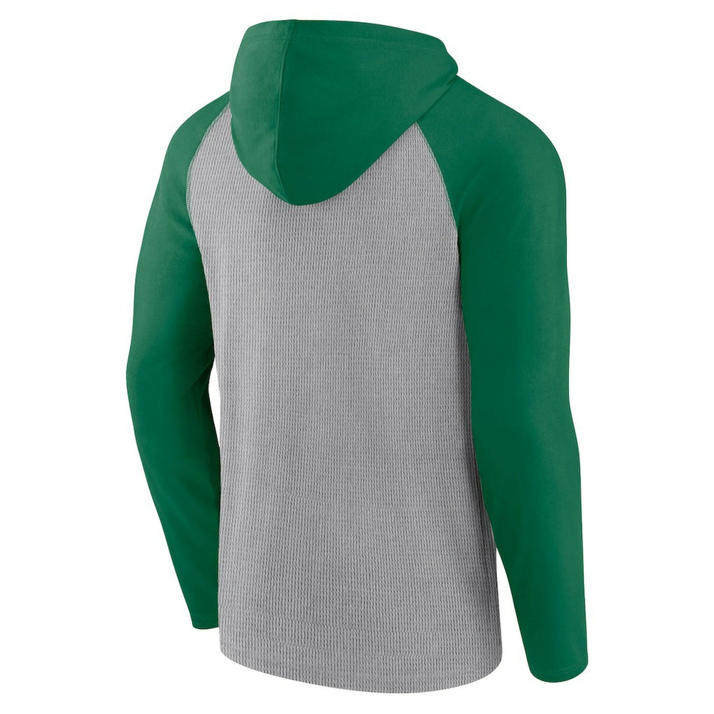 Philadelphia Eagles Under Center Long Sleeve Hoodie T-Shirt Gray/Kelly Green