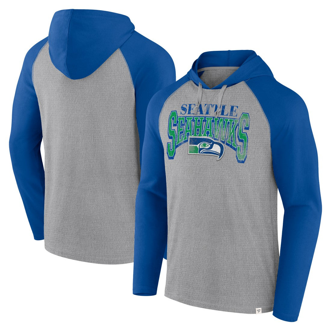 Seattle Seahawks Under Center Long Sleeve Hoodie T-Shirt Gray/Royal