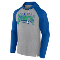 Seattle Seahawks Under Center Long Sleeve Hoodie T-Shirt Gray/Royal