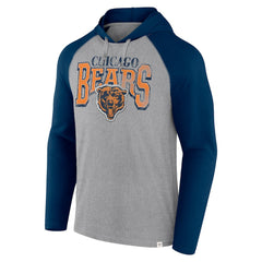 Chicago Bears Under Center Long Sleeve Hoodie T-Shirt Gray/Navy