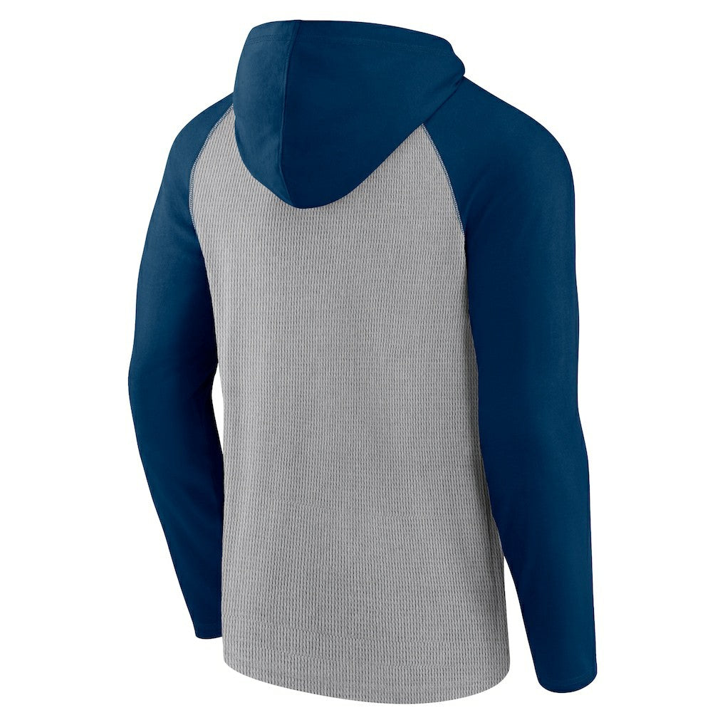 Chicago Bears Under Center Long Sleeve Hoodie T-Shirt Gray/Navy