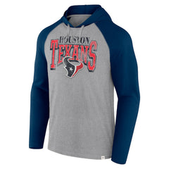 Houston Texans Under Center Long Sleeve Hoodie T-Shirt Gray/Navy