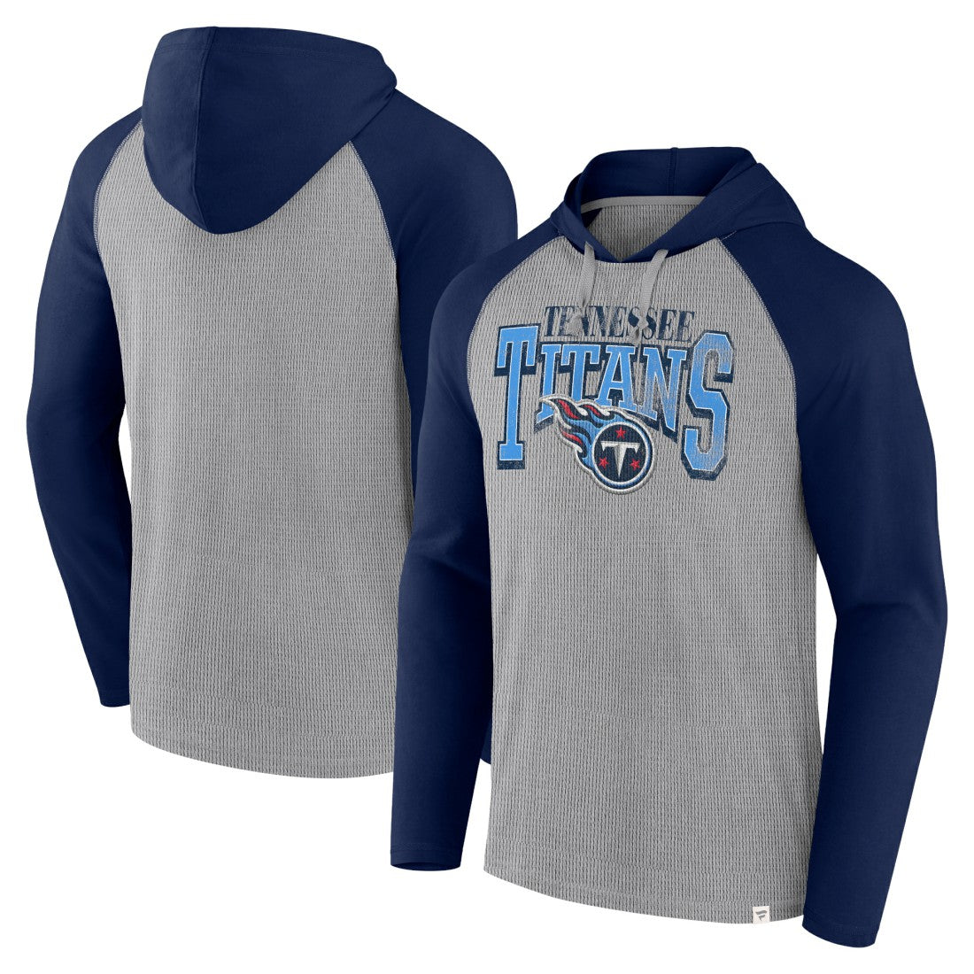 Tennessee Titans Under Center Long Sleeve Hoodie T-Shirt Gray/Navy