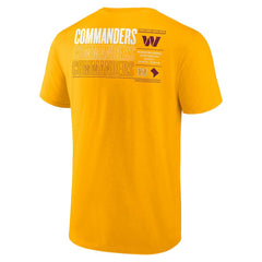 Washington Commanders Repeat Stats T-Shirt Gold