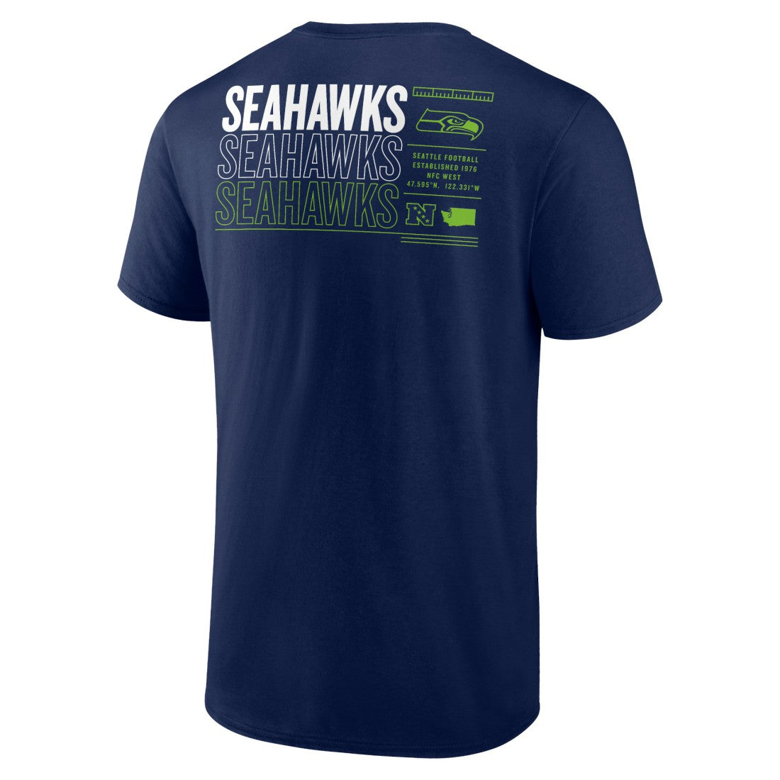 Seattle Seahawks Repeat Stats T-Shirt College Navy