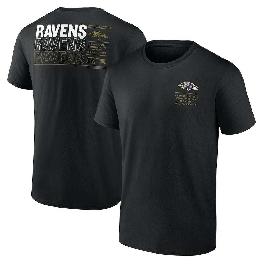Baltimore Ravens Repeat Stats T-Shirt Black