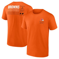 Cleveland Browns Repeat Stats T-Shirt Orange