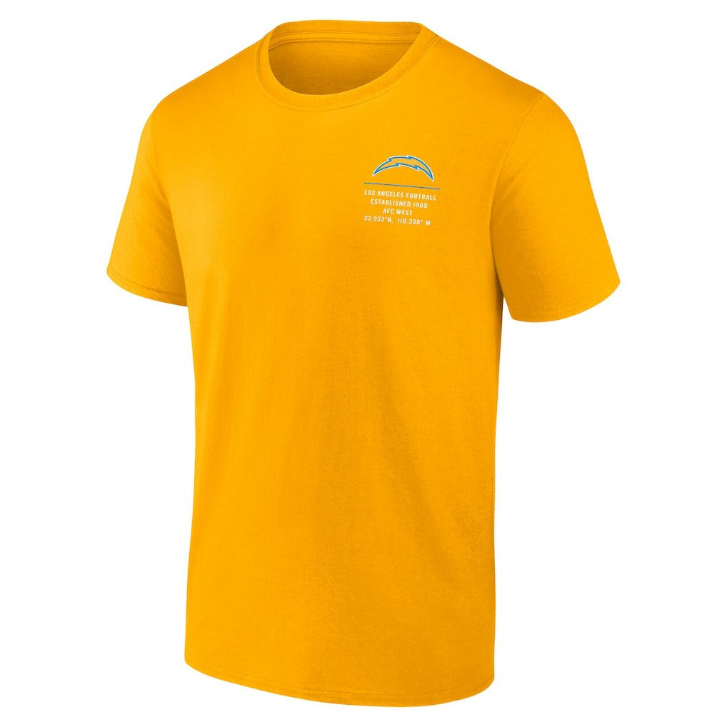 Los Angeles Chargers Repeat Stats T-Shirt Gold