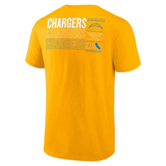 Los Angeles Chargers Repeat Stats T-Shirt Gold