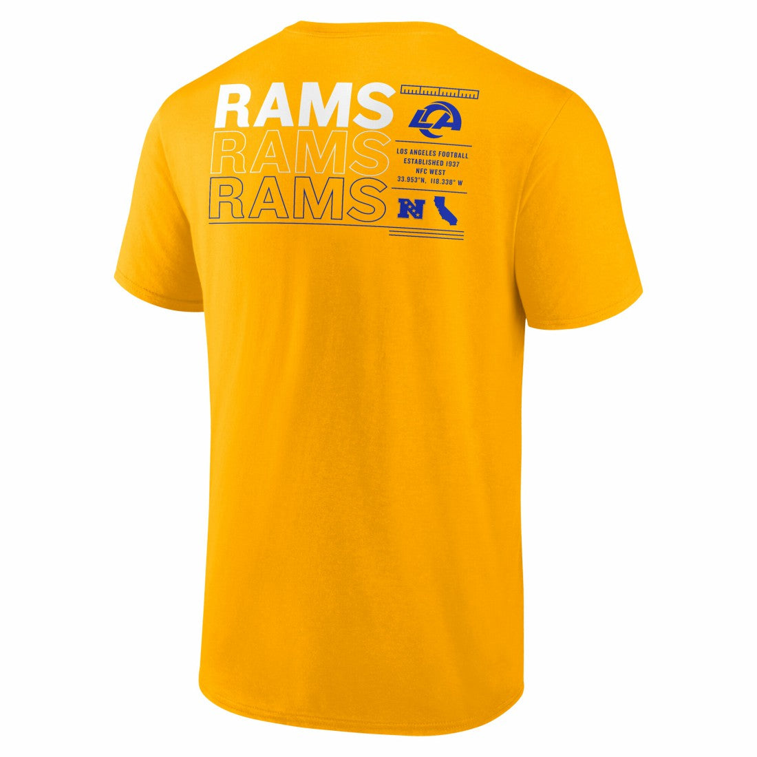 Los Angeles Rams Repeat Stats T-Shirt Gold