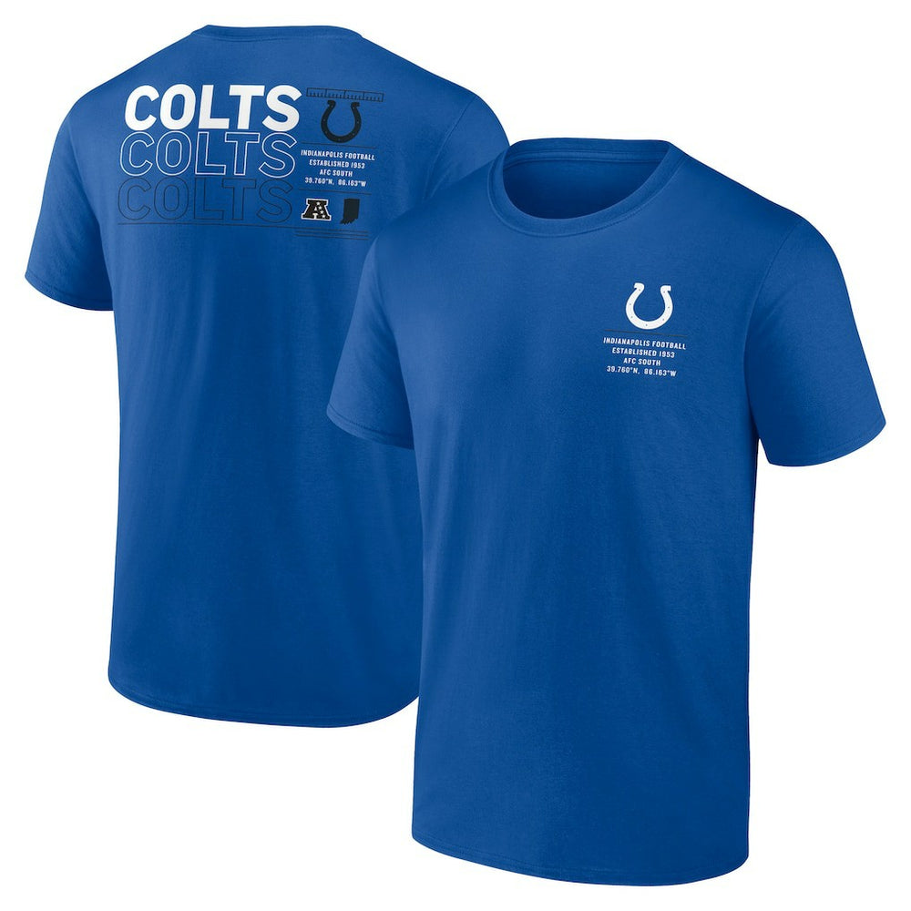 Indianapolis Colts Repeat Stats T-Shirt Royal