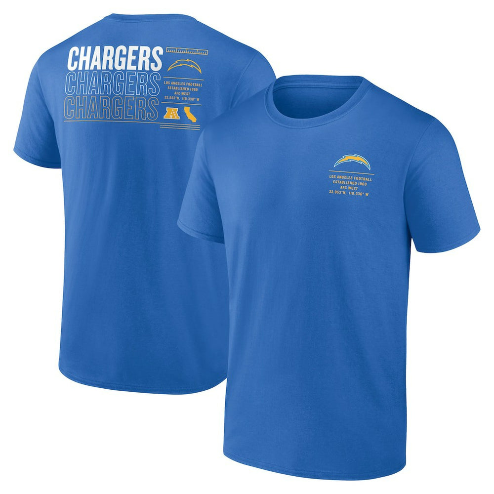 Los Angeles Chargers Repeat Stats T-Shirt Powder Blue