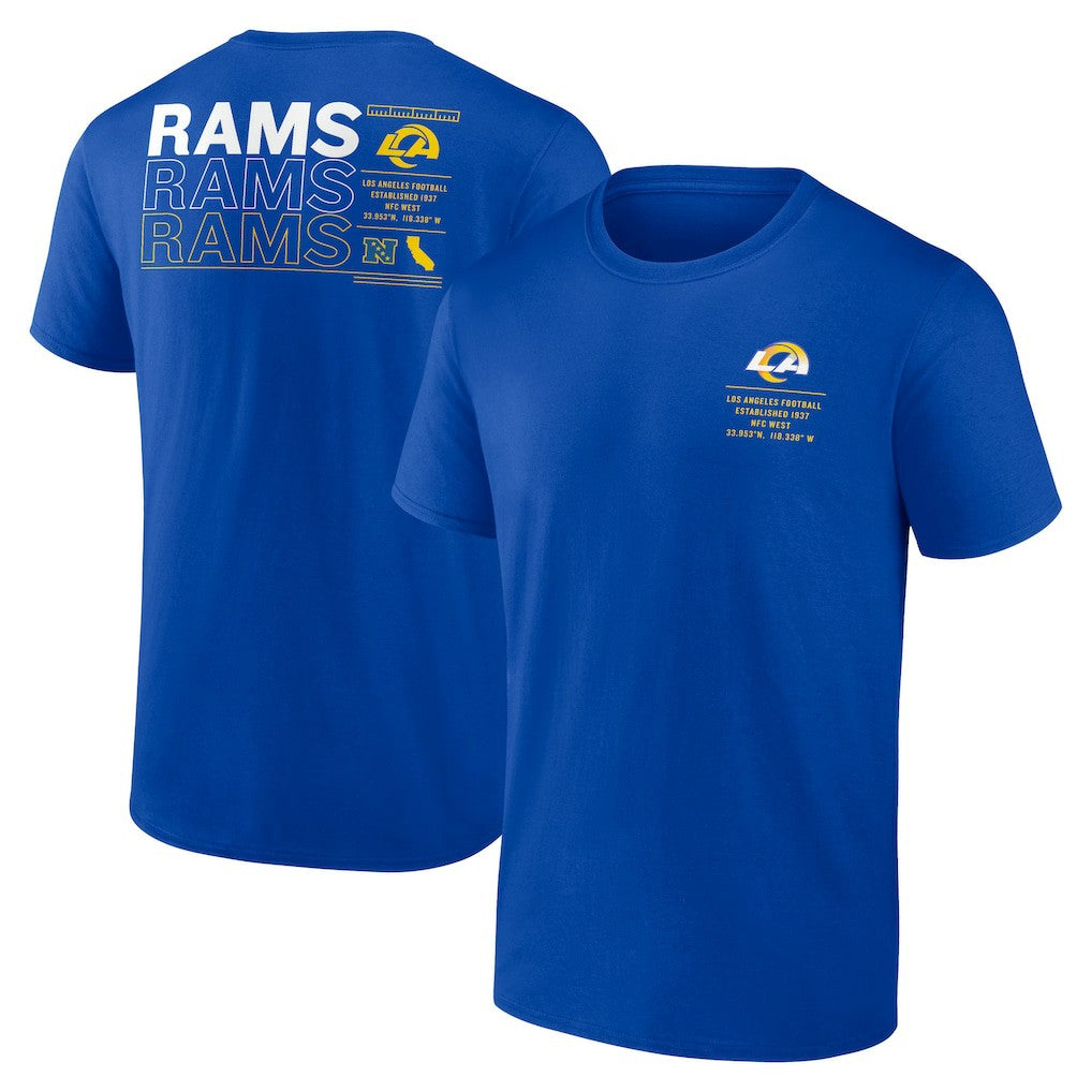 Los Angeles Rams Repeat Stats T-Shirt Royal