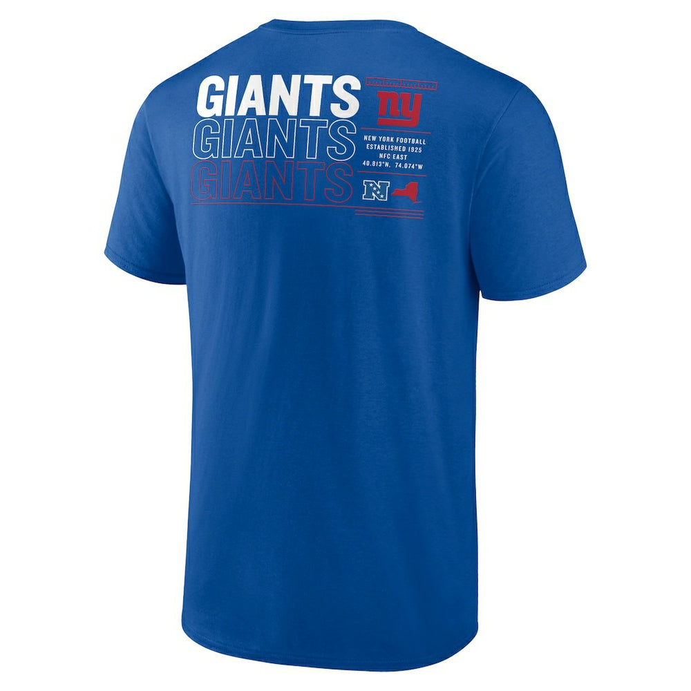 New York Giants Repeat Stats T-Shirt Royal