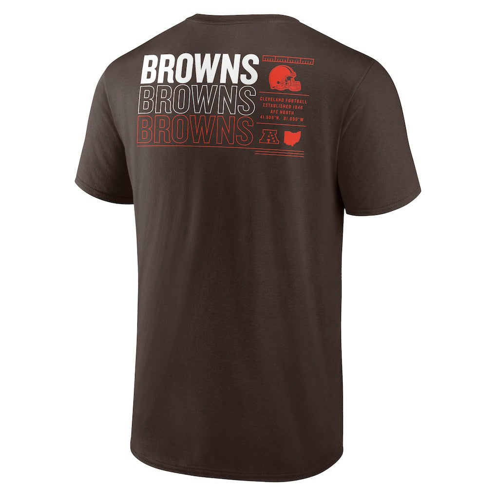 Cleveland Browns Repeat Stats T-Shirt Brown