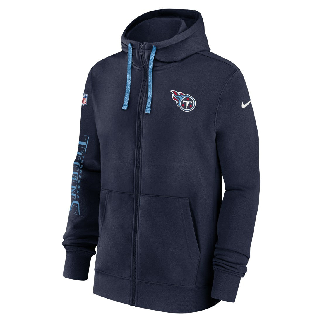 Tennessee Titans 2024 Sideline Club Full-Zip Hoodie Navy