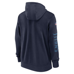 Tennessee Titans 2024 Sideline Club Full-Zip Hoodie Navy