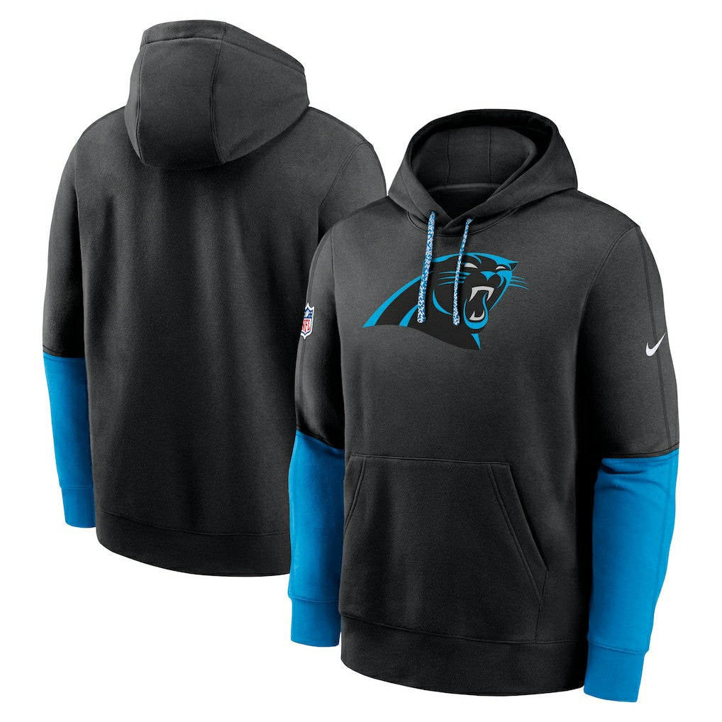 Carolina Panthers 2024 Sideline Club Pullover Hoodie Black
