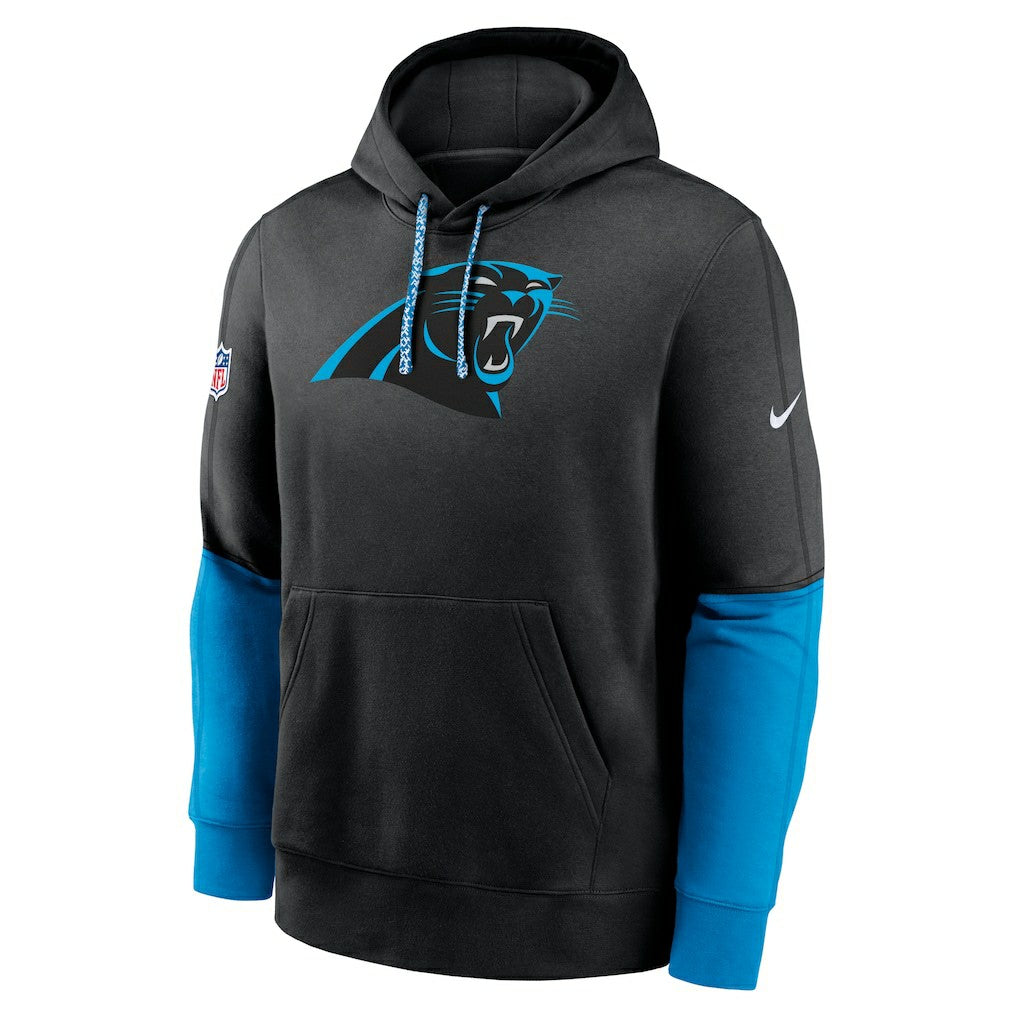 Carolina Panthers 2024 Sideline Club Pullover Hoodie Black