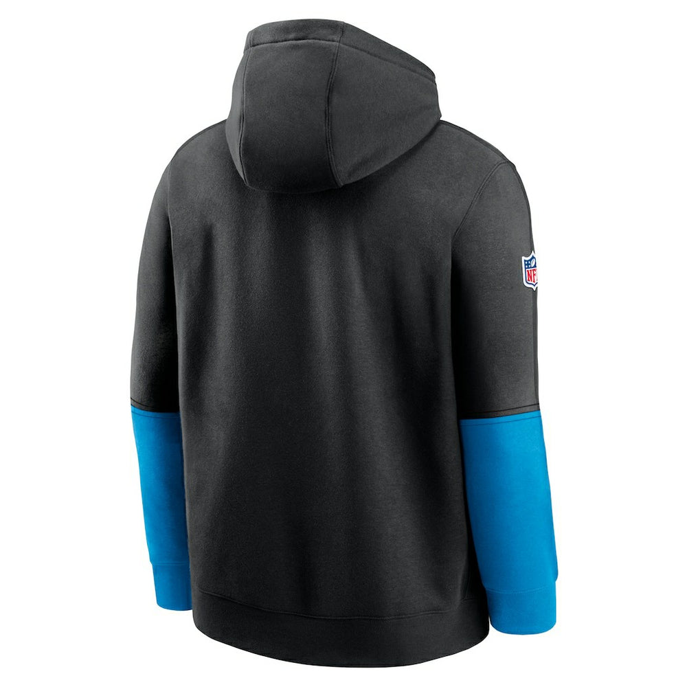 Carolina Panthers 2024 Sideline Club Pullover Hoodie Black