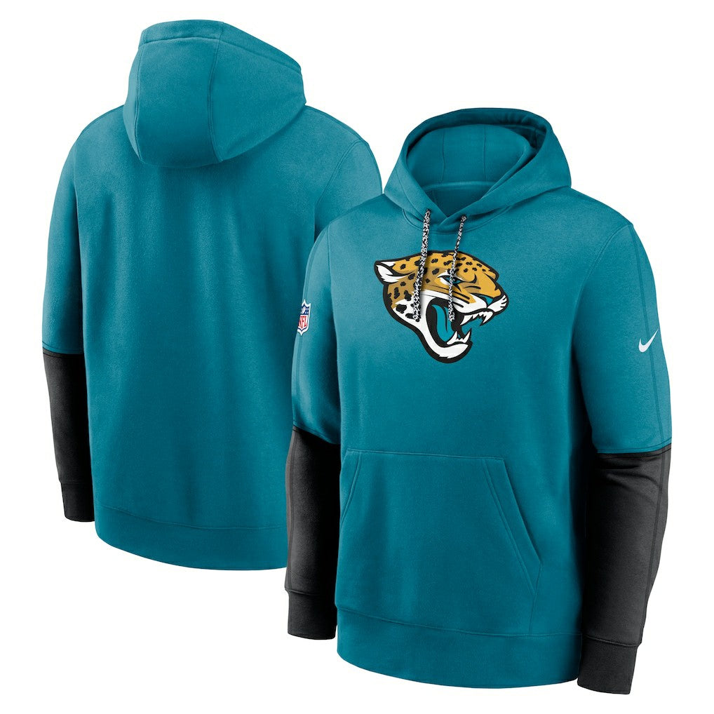 Jacksonville Jaguars 2024 Sideline Club Pullover Hoodie Teal