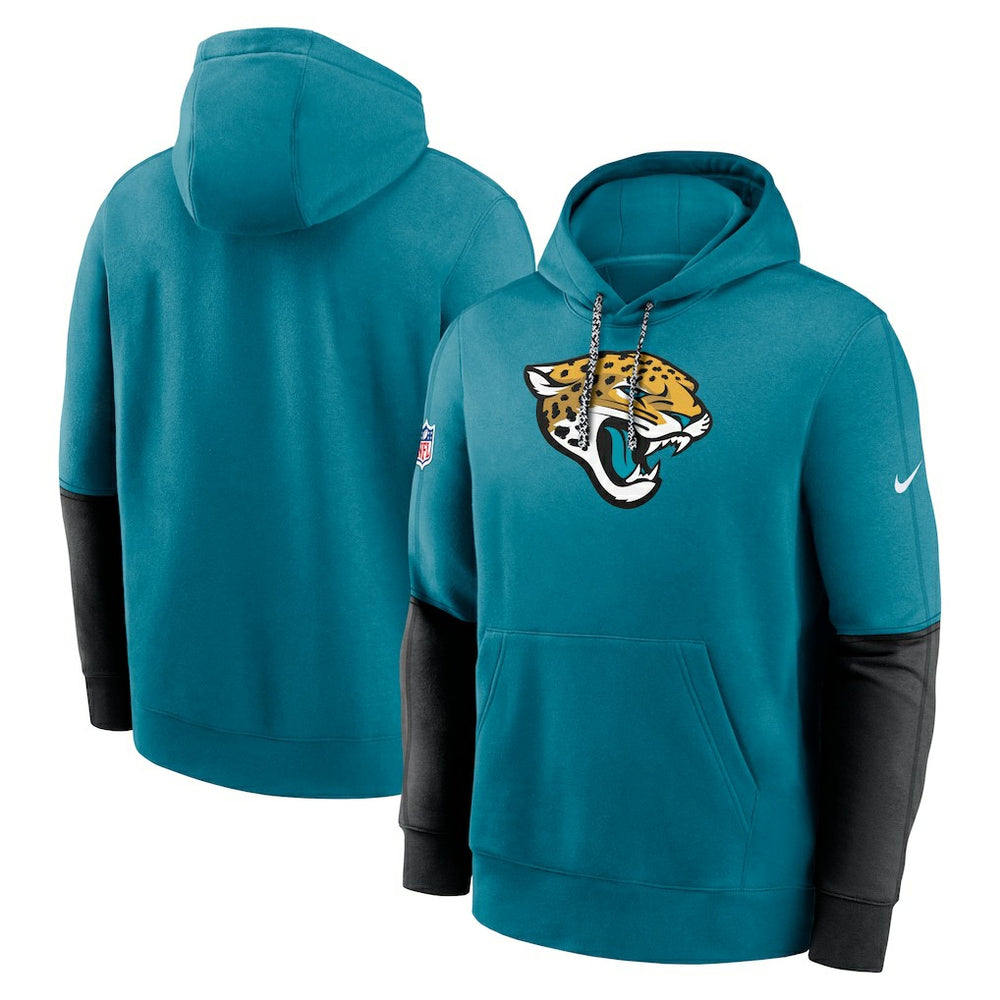 Jacksonville Jaguars 2024 Sideline Club Pullover Hoodie Teal
