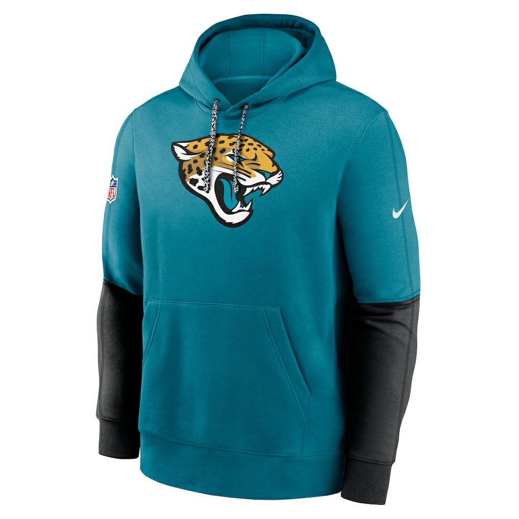 Jacksonville Jaguars 2024 Sideline Club Pullover Hoodie Teal