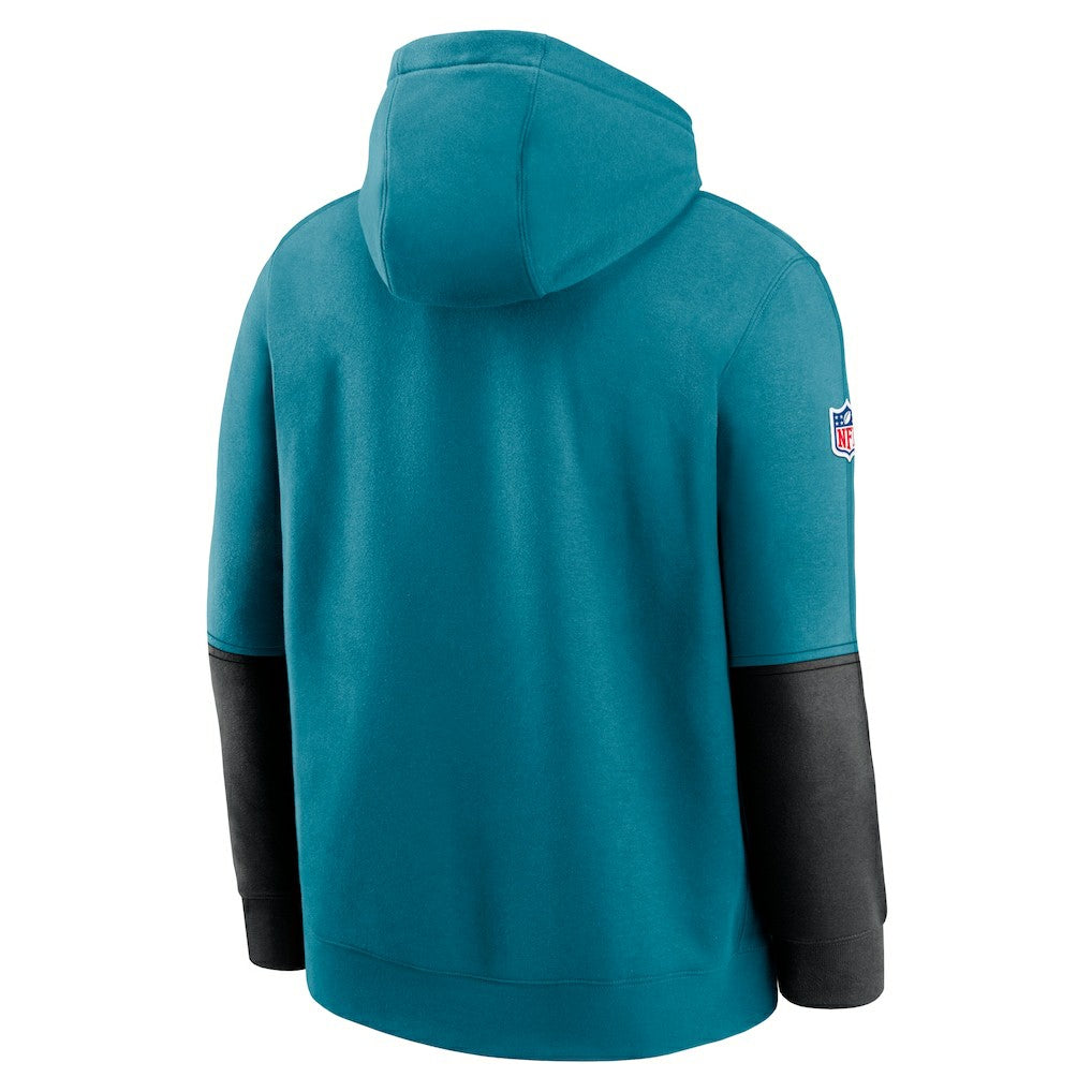 Jacksonville Jaguars 2024 Sideline Club Pullover Hoodie Teal
