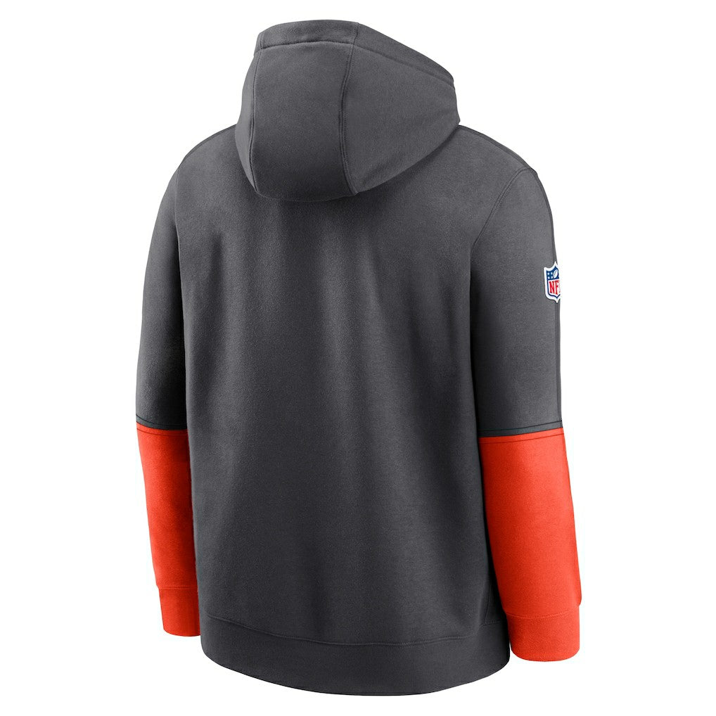 Cleveland Browns 2024 Sideline Club Pullover Hoodie Anthracite