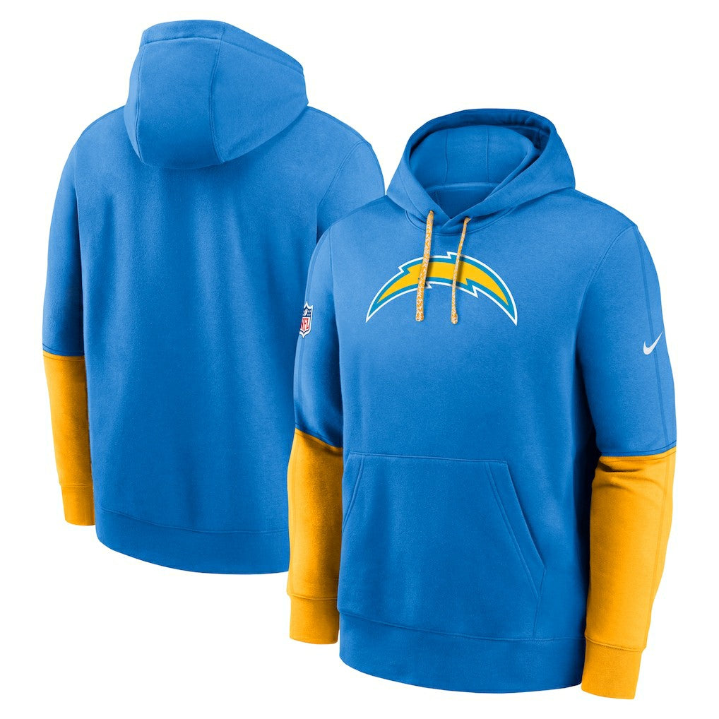 Los Angeles Chargers 2024 Sideline Club Pullover Hoodie Powder Blue