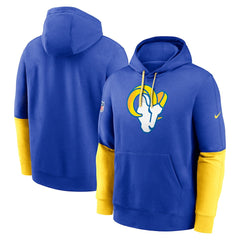 Los Angeles Rams 2024 Sideline Club Pullover Hoodie Royal