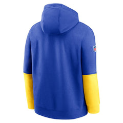 Los Angeles Rams 2024 Sideline Club Pullover Hoodie Royal