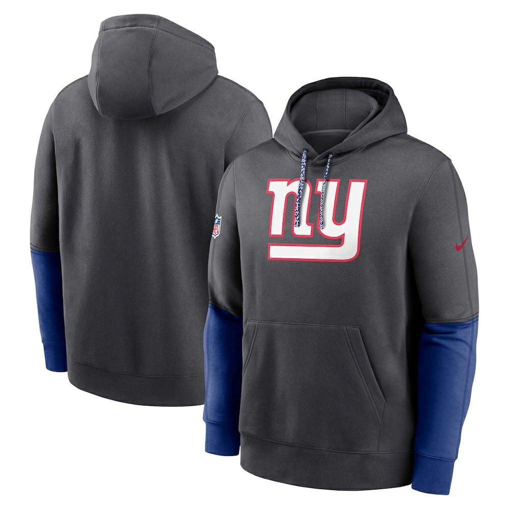 New York Giants 2024 Sideline Club Pullover Hoodie Anthracite