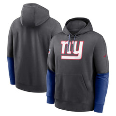 New York Giants 2024 Sideline Club Pullover Hoodie Anthracite