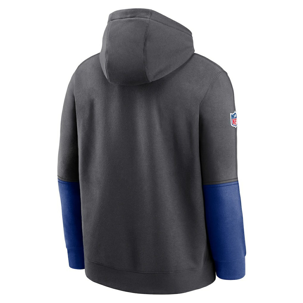 New York Giants 2024 Sideline Club Pullover Hoodie Anthracite