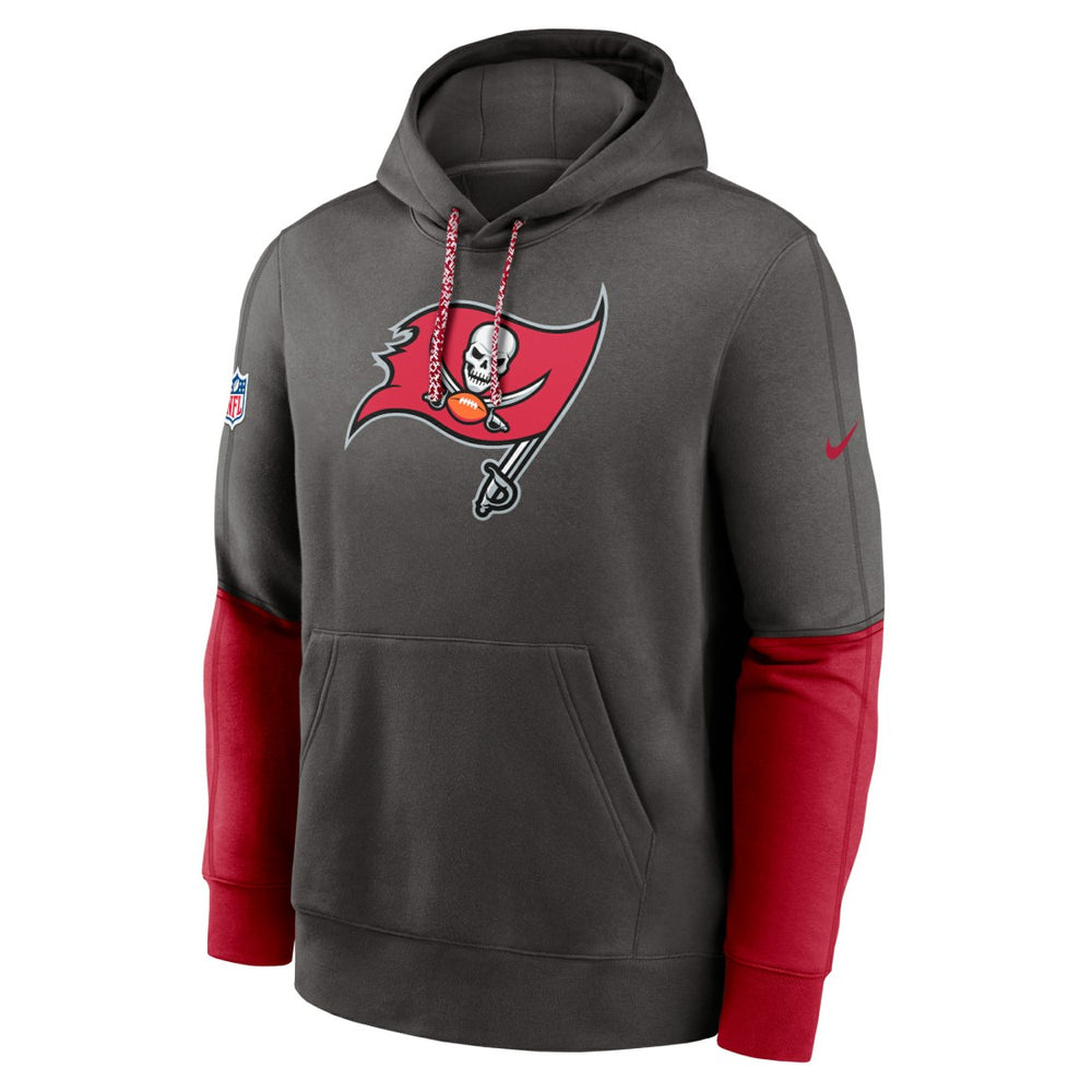 Tampa Bay Buccaneers 2024 Sideline Club Pullover Hoodie Pewter
