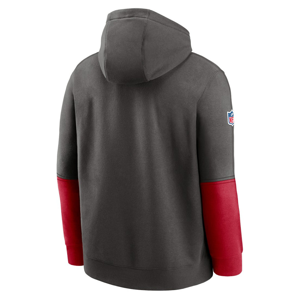 Tampa Bay Buccaneers 2024 Sideline Club Pullover Hoodie Pewter