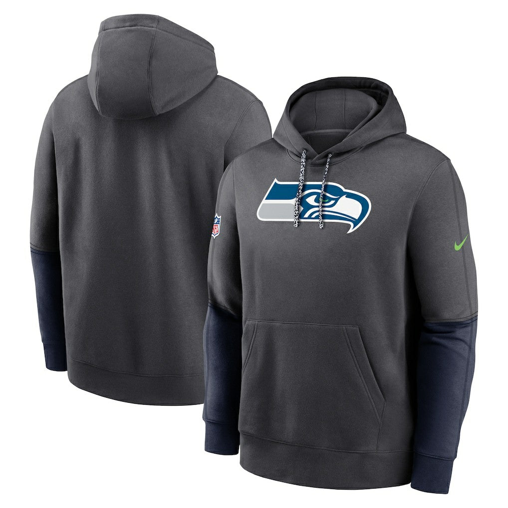 Seattle Seahawks 2024 Sideline Club Pullover Hoodie Anthracite