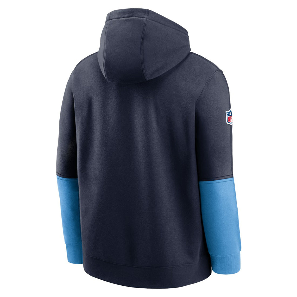 Tennessee Titans 2024 Sideline Club Pullover Hoodie Navy
