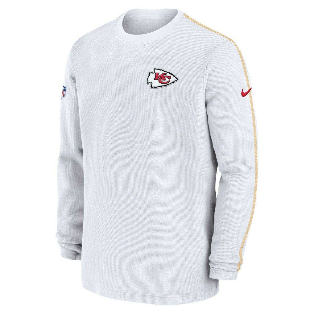 Kansas City Chiefs 2024 Sideline Coaches Long Sleeve Top White