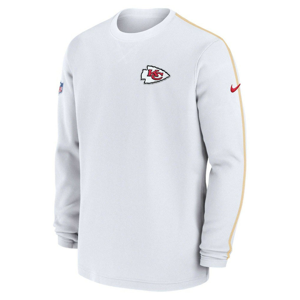 Kansas City Chiefs 2024 Sideline Coaches Long Sleeve Top White