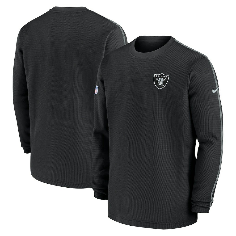 Las Vegas Raiders 2024 Sideline Coaches Long Sleeve Top Black