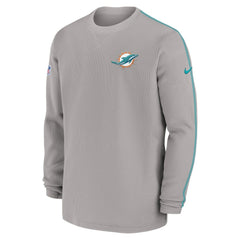 Miami Dolphins 2024 Sideline Coaches Long Sleeve Top Gray