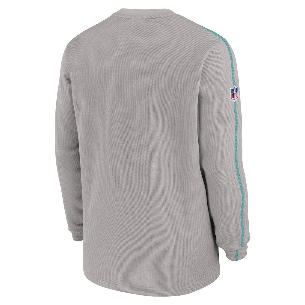 Miami Dolphins 2024 Sideline Coaches Long Sleeve Top Gray