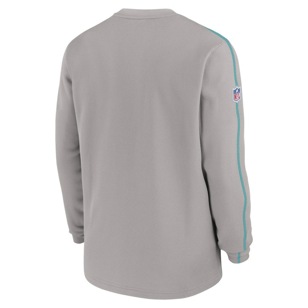 Miami Dolphins 2024 Sideline Coaches Long Sleeve Top Gray