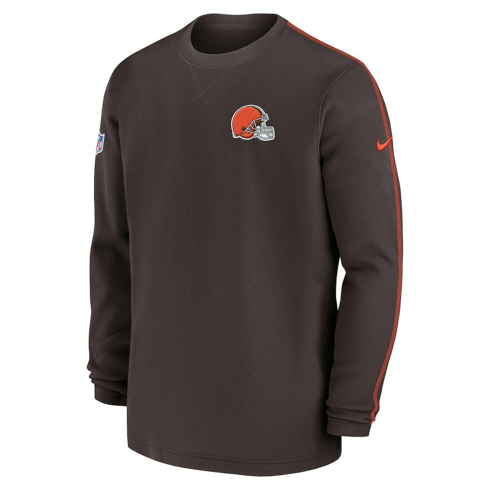 Cleveland Browns 2024 Sideline Coaches Long Sleeve Top Brown
